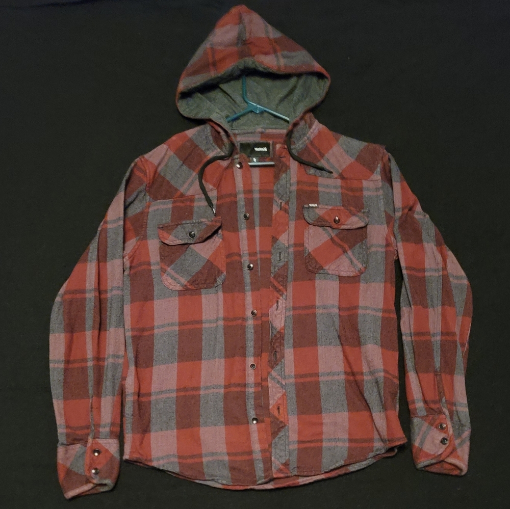 Hurley hooded flannel